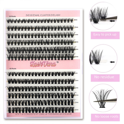 DIY Eyelash Extension Kit - Natural Cluster Lashes